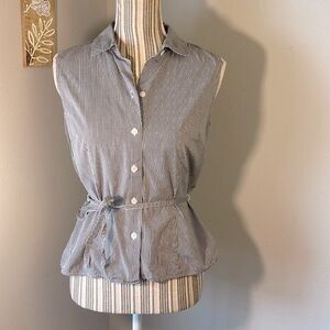 Ann Taylor Check Patterned Blouse